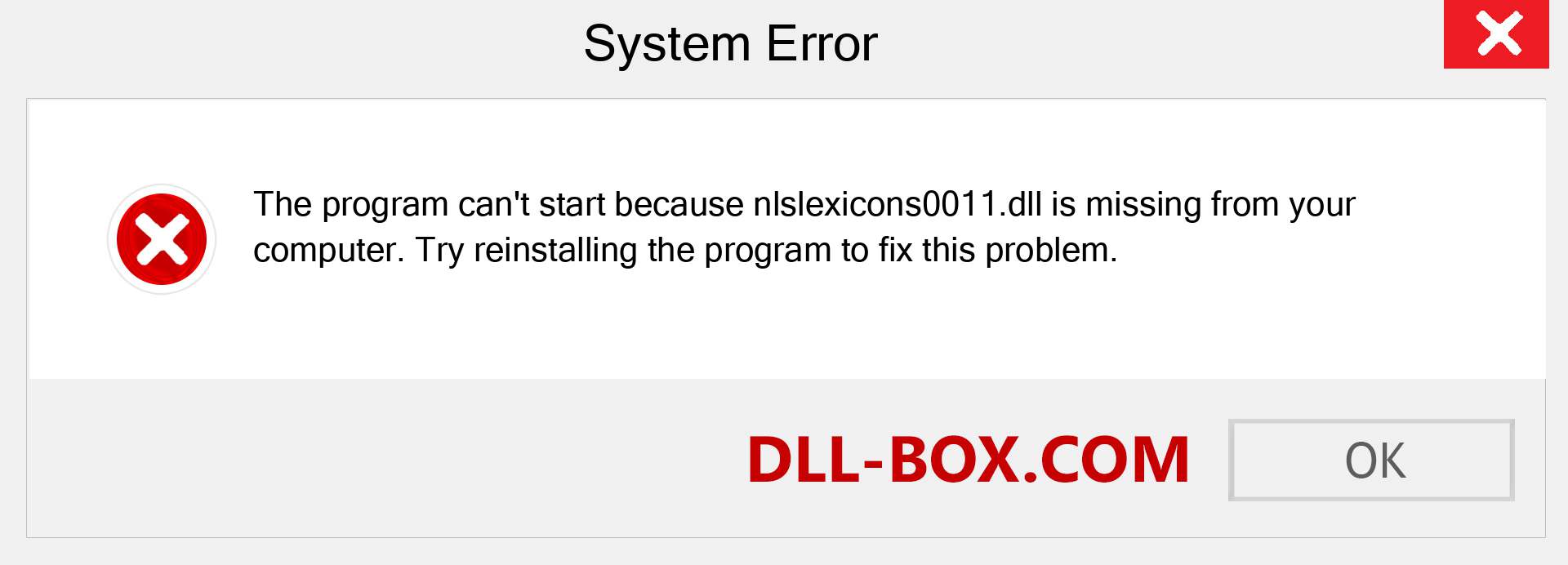  nlslexicons0011.dll file is missing?. Download for Windows 7, 8, 10 - Fix  nlslexicons0011 dll Missing Error on Windows, photos, images